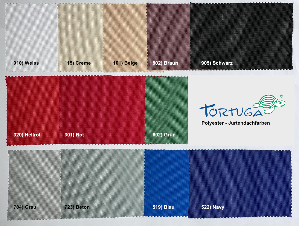 PES Jurtendach 610 TK mit Knopfleiste farbig