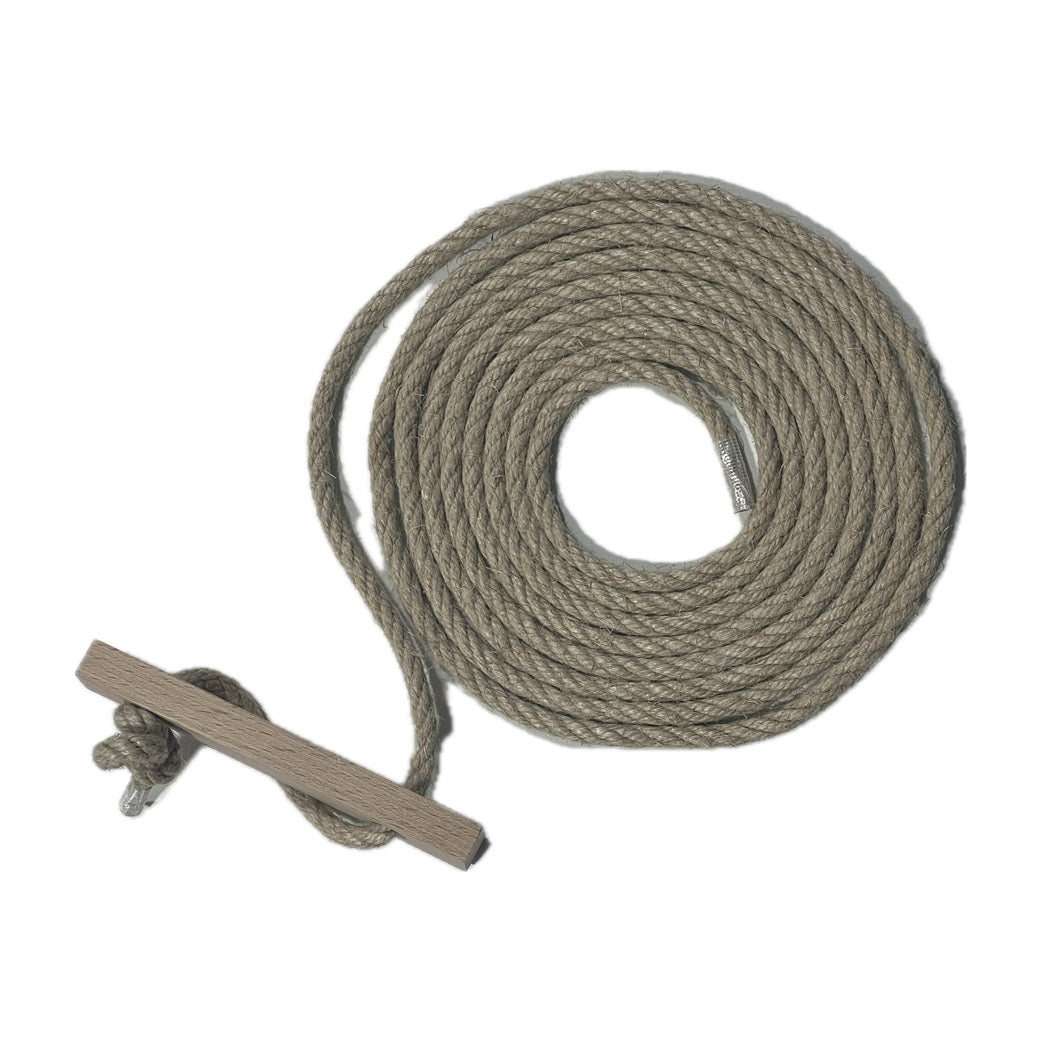 Hanf-Abspannseil 450cm mit Holzspanner